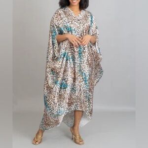 Leopard Print Kaftan Dress
